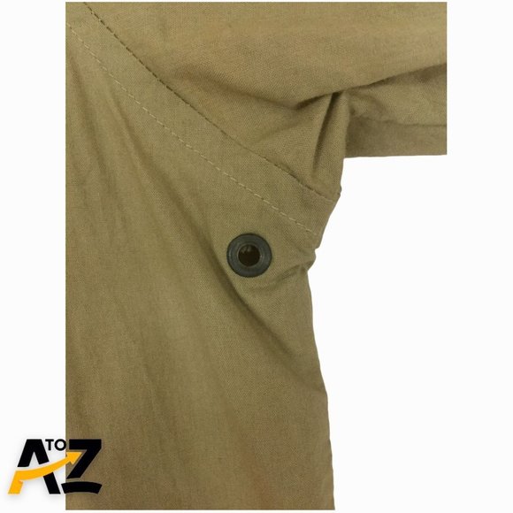 Adolfo Sport Mens Shirt Size M Tan Long Sleeves Collared Button Down Front Pocke - Picture 7 of 13